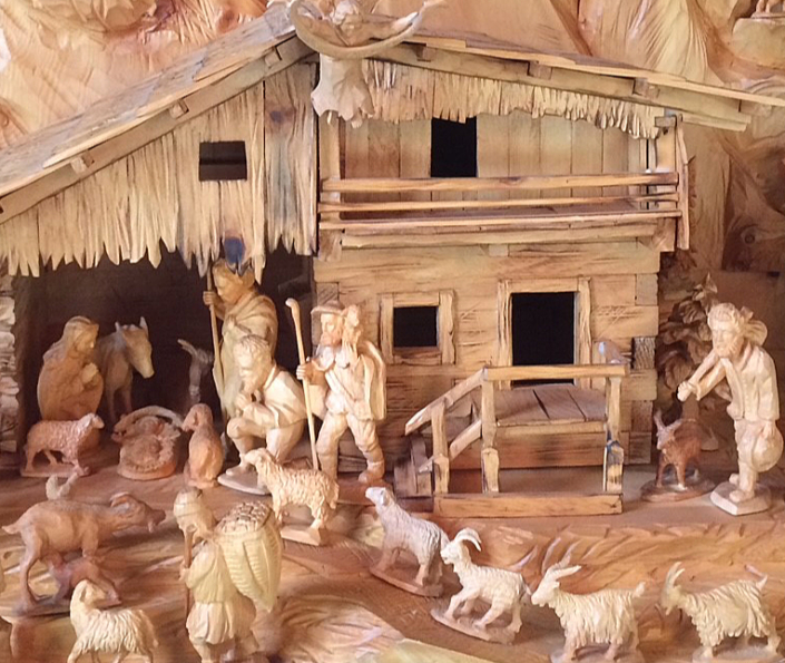 Krippenfiguren Zirbe, handgeschnitzt